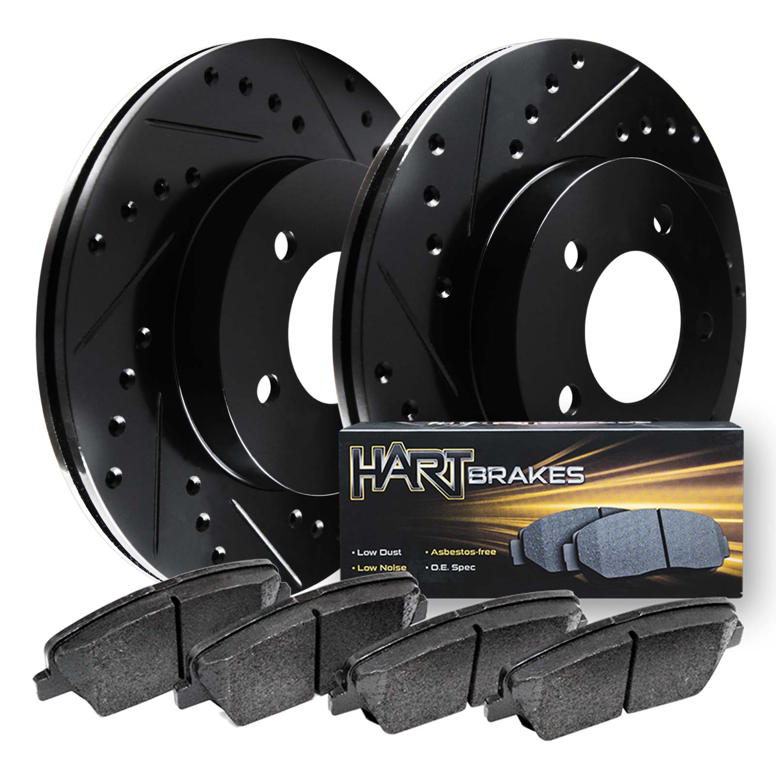 Auto Shack Drilled & Slotted Brake Rotors + Ceramic Pads Kit For Dodge Charger/Challenger/Magnum/Chrysler 300 V8